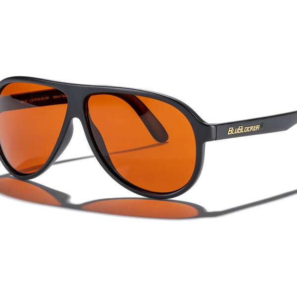 Black Aviator BluBlocker Sunglasses For Kids