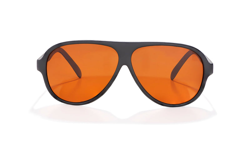 Aviator (XL) Schwarz Orangefarbene UV-Filter